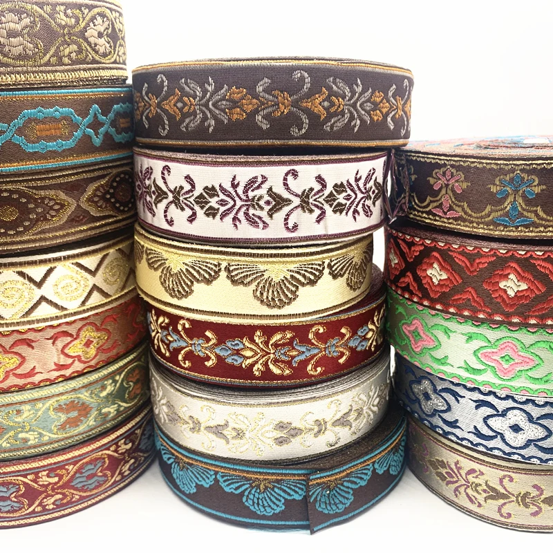 2 ярда 32 мм винтажная Этническая кружевная лента с вышивкой Бохо отделка DIY бант