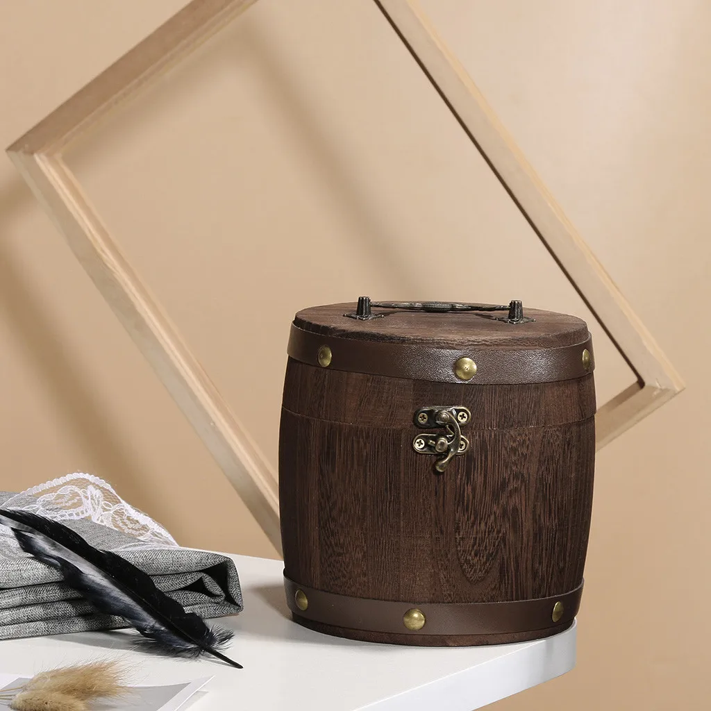 Новый мини контейнер для хранения деревянных бочек чайных листьев кухонных