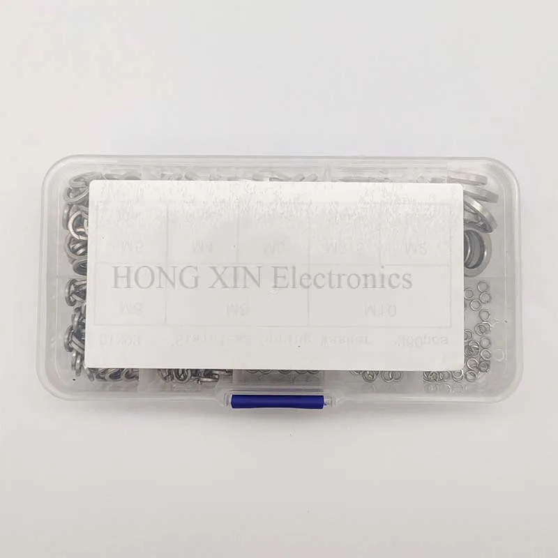 Комплект шайб в ассортименте пружины из нержавеющей стали 360 шт./компл.