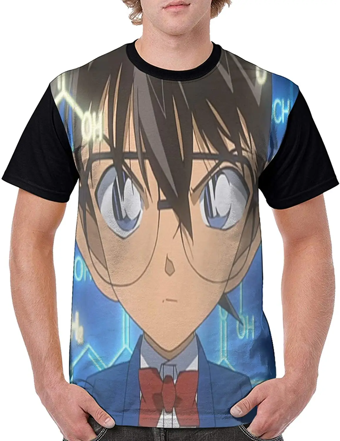 

Detective Conan Man's T-Shirt Men"s Crew T-Shirt Running Workout Tee Top Dry-Fit Moisture