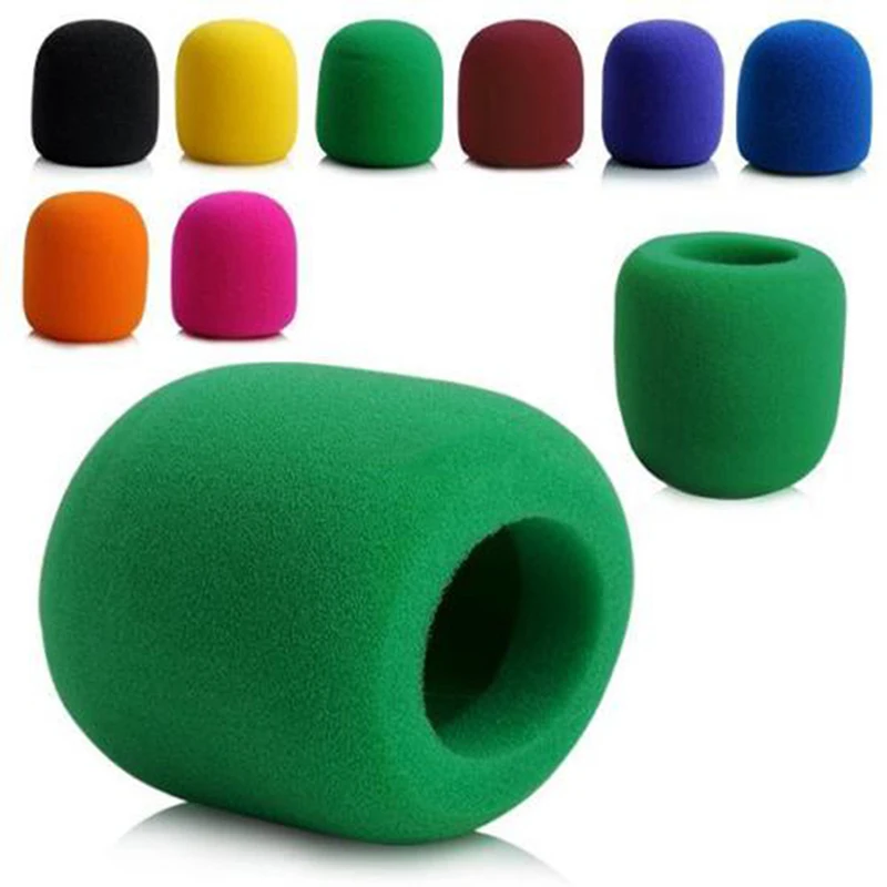 

1pc Mix Colors Sponge Microphone Set Replacement Foam DJ Stage Windshield Wind Shield Cover Thick Washable