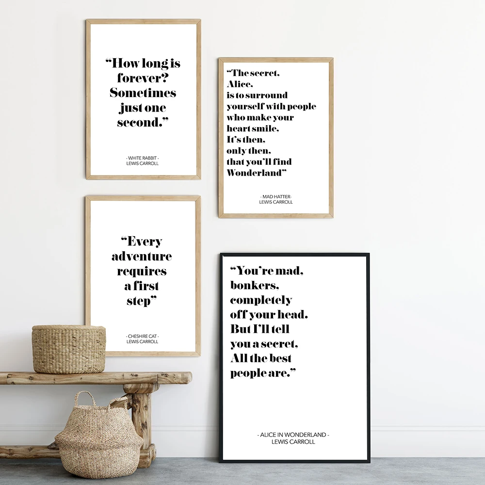 

Wooderland Quote Canvas Poster and Print Scandinavian Style Fairytale Room Decoration Painting Decorative Picture Modern Living