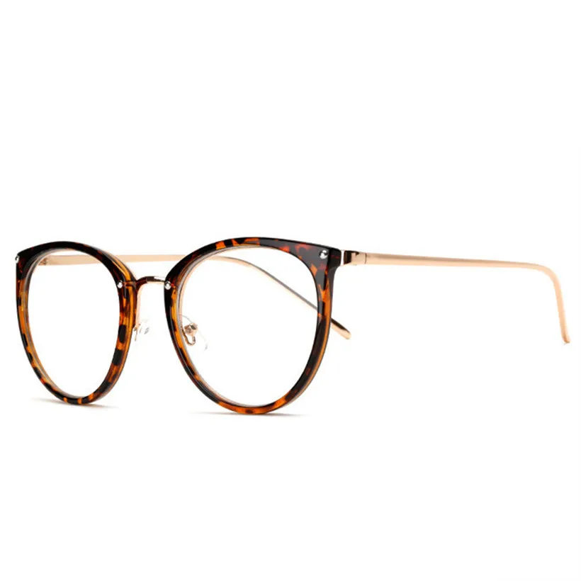 Модные кошачьи женские очки оправа для корригирующих очков металлическая Ретро