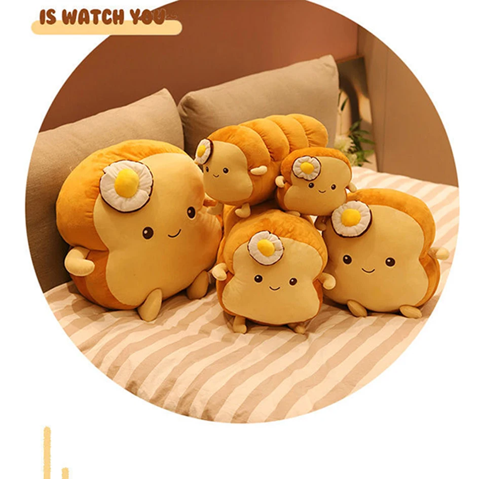 

Kawaii Toast Plush Toy Simulation Sliced Bread Long Bread Cushion Soft Stuffed Pillow Home Decor Gifts For Baby Kids On Sales