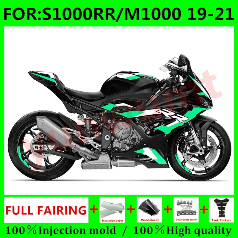 

Motorcycle ABS Injection mold Fairing For BMW s1000rr M1000 2019 2020 2021 Fairings kit bodywork S1000RR 19 20 21 green black