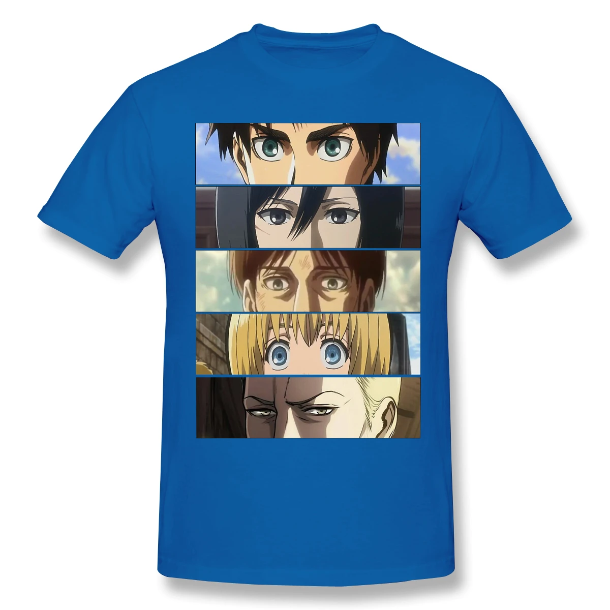 

Japanese Adventure Anime Print Cotton T-Shirt Attack On Titan For Men Fashion Streetwear