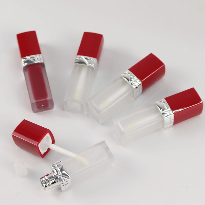 Пользовательский логотип 5 мл блеск для губ палочка трубка пустой красный