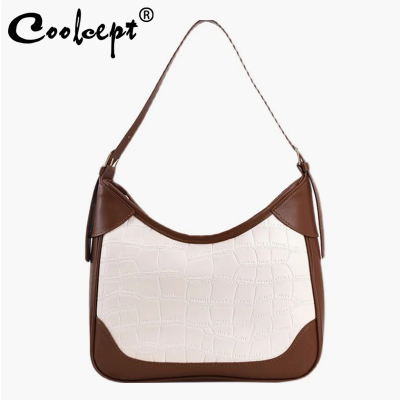 

Coolcept New Women Tote Bag Stone Commute Shopping Bag Winter Shoulder Bag For Women Western Style Retro Travel Pouch