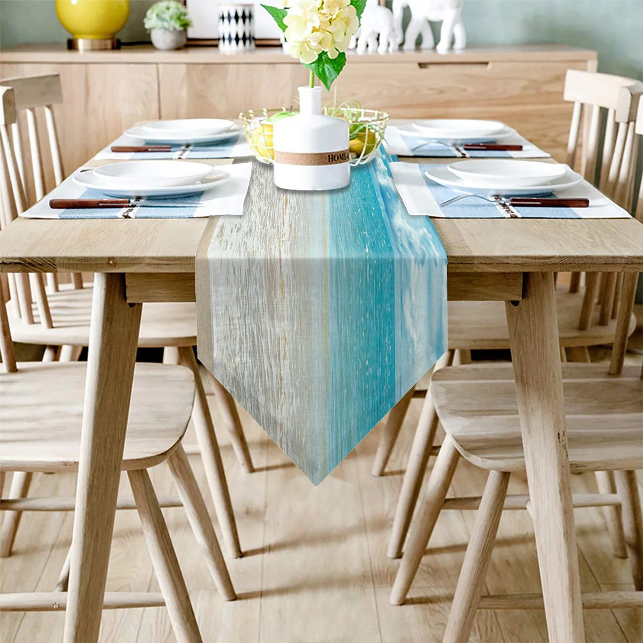 Пляжное небо море настольная дорожка Настольный Флаг украшения для домашней