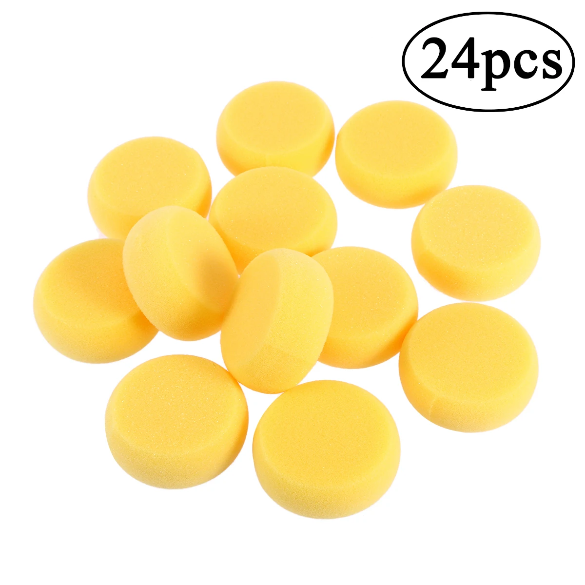 24pcs Type A 12 шт Круглые синтетические акварельные губки для художника для окрашивания изделий из керамики(желтые) круглые губки для рисования - Цвет: 24pcs Type A