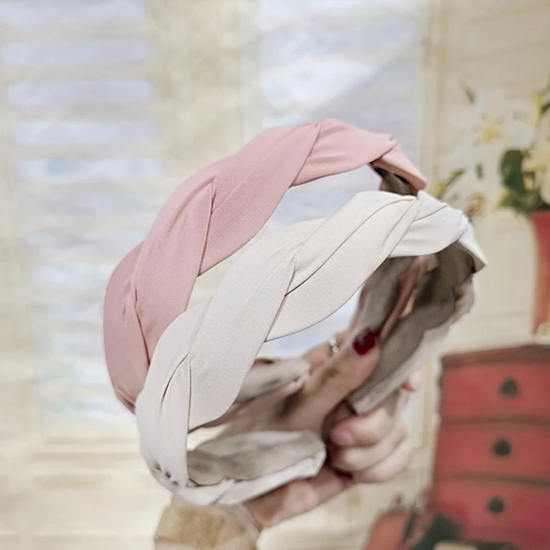 Женские Твист повязка для макияжа ободок волос аксессуары девочек Симпатичные