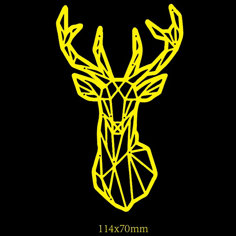 Рождественские штампы с головой оленя скрапбукинг металлические режущие новые