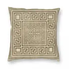 Греческий Ключ, орнамент греческий меандер, золотой чехол для подушки, полиэстеровый льняной бархатный чехол с принтом на молнии, декоративный чехол для диванной подушки, подушка для сидения