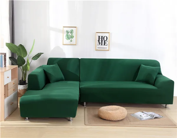 Dark Green Эластичный чехол для дивана для гостиной, плотно обертывающийся, все включено, секционное упругое сиденье, чехлы для диванов, чехлы для кресел - Цвет: Dark Green