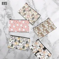 ladies portable cosmetic bag funny cute mini outing storage bag wedding party clutch bag light canvas coin bag car decoration