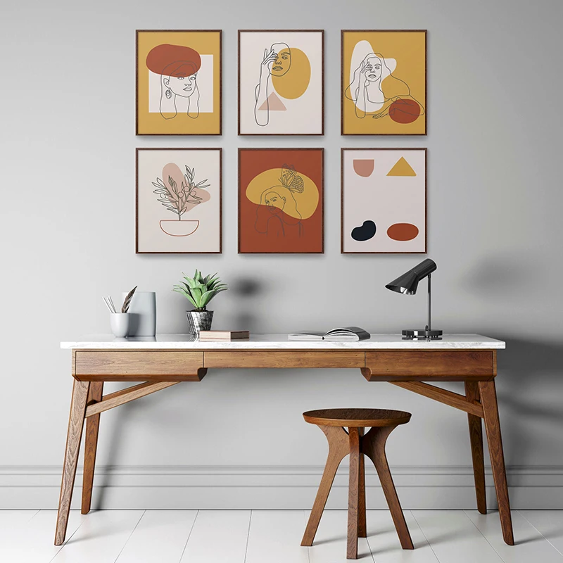 

Abstract Colorful Character Lines Canvas Painting Wall Art Nordic Posters and Prints Wall Pictures for Living Room Decoration