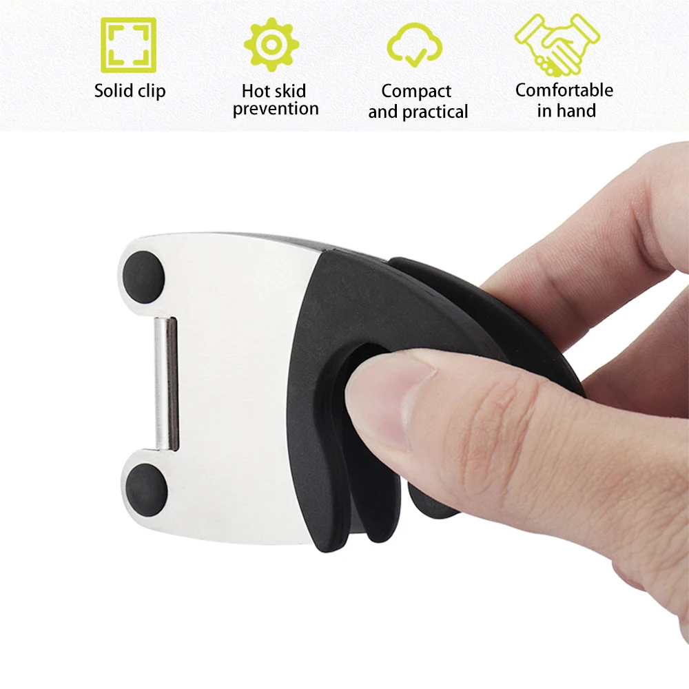 Антиожоговый силиконовый держатель для ложки из нержавеющей стали посуды