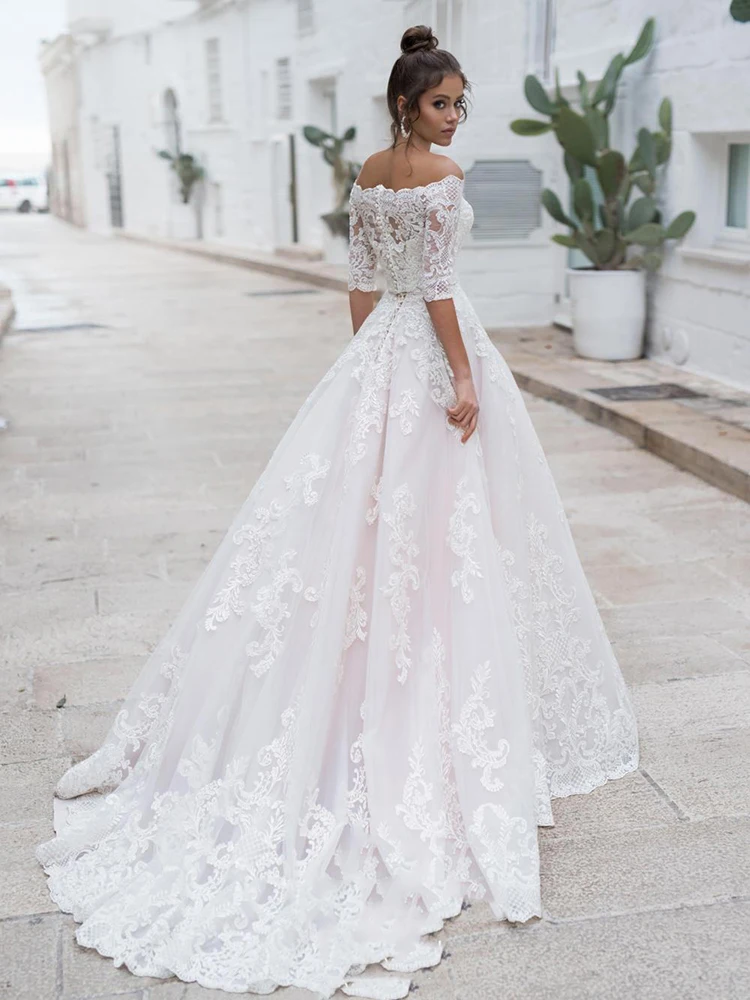 

BAZIIINGAAA Simple Wedding Dress Lace Little Beading Strapless Dress Luxury Wedding Gowns Bridal Can Be Washed Bride Dresses