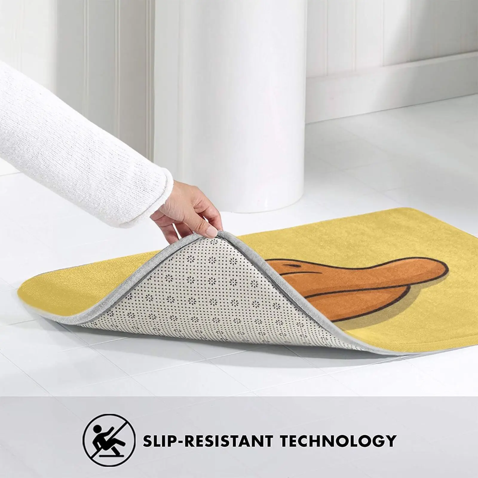 Симпатичный мультяшный Забавный коврик для лица из утки на ферме нескользящий