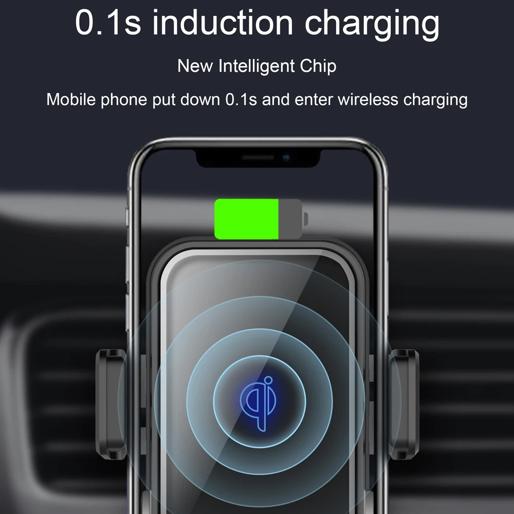 696 Y5 Qi автомобильное беспроводное зарядное устройство для iPhone 8 8plus X для samsung S10 S9 интеллектуальный инфракрасный быстрый мобильный телефон Беспроводное зарядное устройство