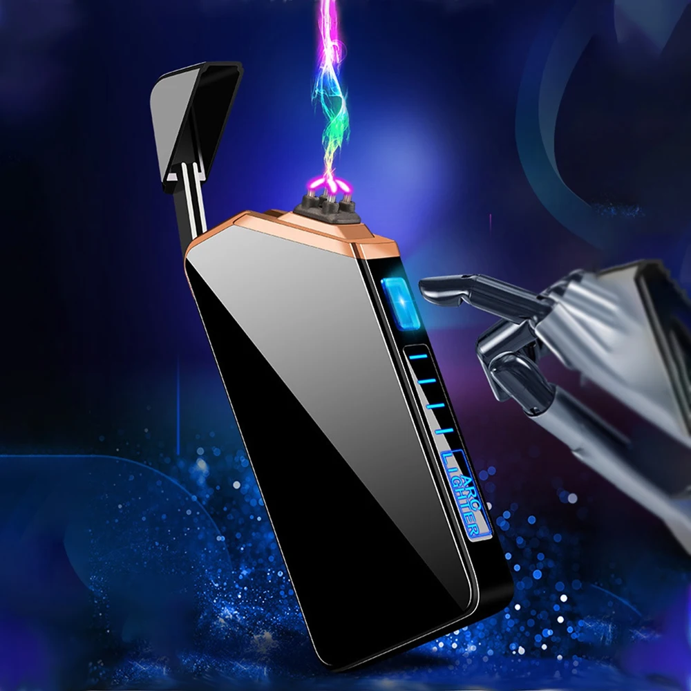 Ветрозащитная зажигалка с двойной дугой USB электрическая плазменная Зажигалка
