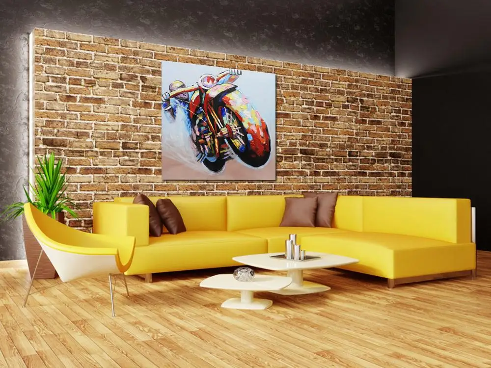 Картина масляная вручную на холсте для гостиной|Рисование и каллиграфия| |