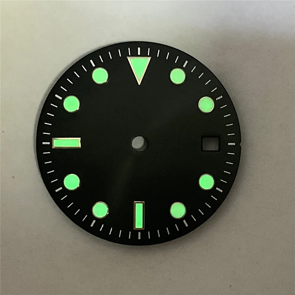 

29mm Watch Dial w/ Green Luminous for ETA2836, Japan 8215, 8205, for Mingzhu2813 movement Watch Replacement Part