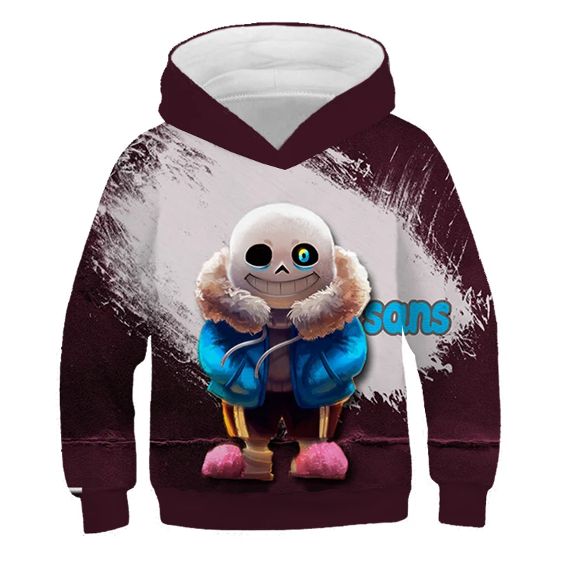 Детский свитер с капюшоном с 3D принтом в виде героя мультфильма «Undertale» Летняя Детская уличная модная Толстовка для отдыха для мальчиков и девочек - Цвет: TNT-823
