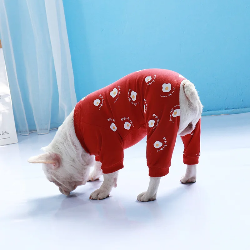 Одежда для французского бульдога зимний теплый комбинезон собак пижама одежда домашних животных толстое