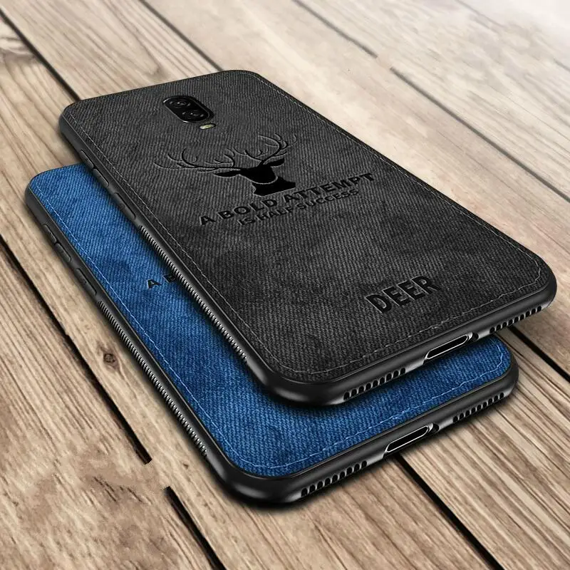 Роскошный защитный чехол s для OnePlus 5T 5 6 7 6T олень ткань TextureTPU телефона 1 + Pro задняя