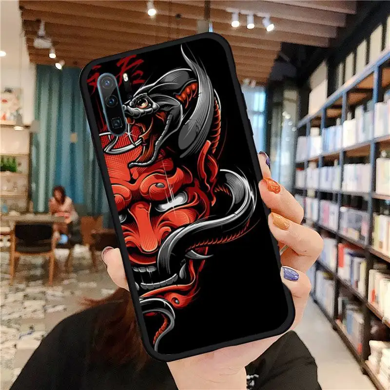 

Japan Samurai Art tattoo horror sun Phone Case For Huawei honor Mate P 9 10 20 30 40 Pro 10i 7 8 a x Lite nova 5t