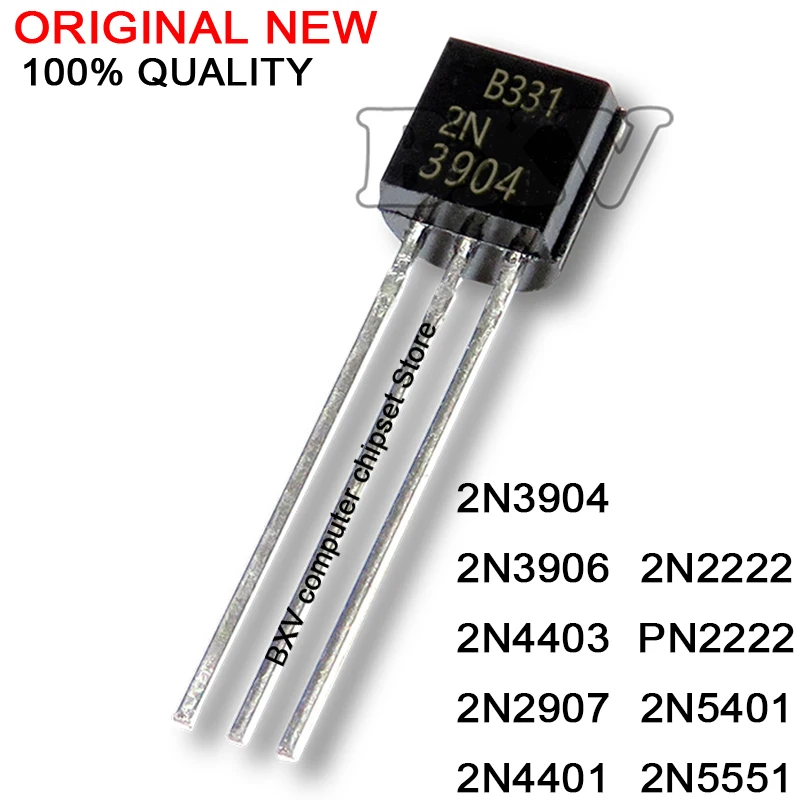 ТРАНЗИСТОР 2N3904 2N3906 2N4403 2N2907 2N4401 2N2222 PN2222 2N5401 2N5551 TO-92 TO92 50 шт. | Электронные компоненты