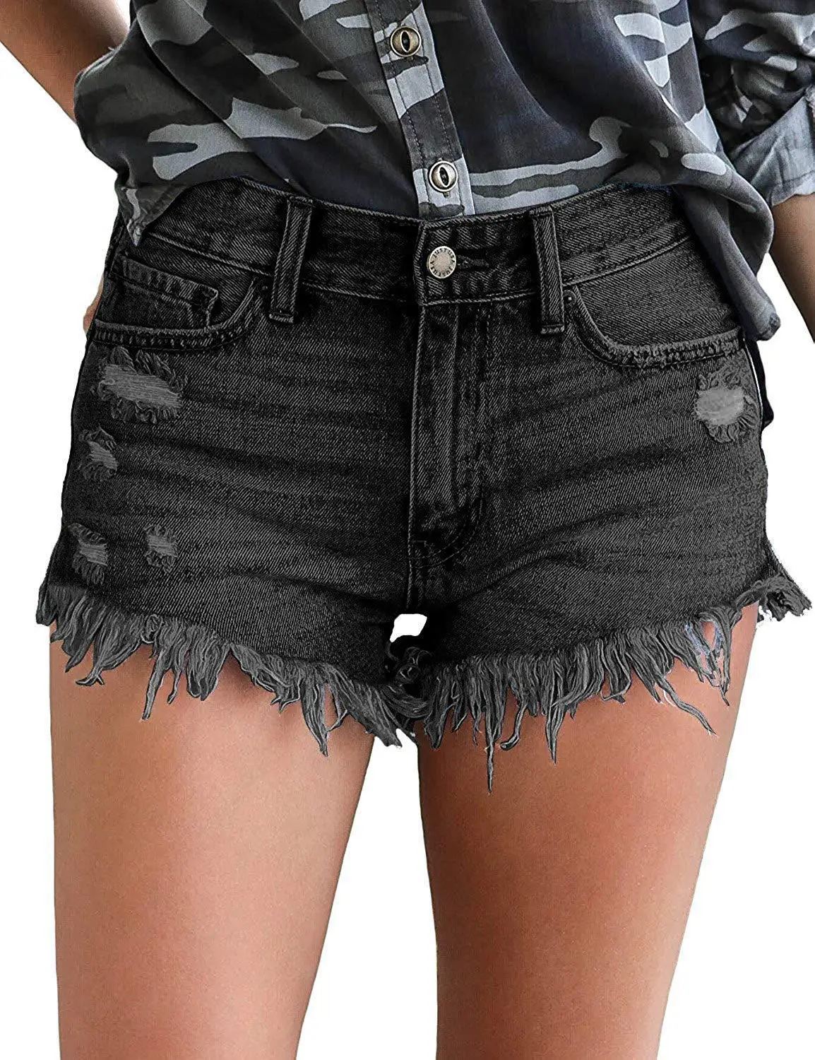 

women plus size shorts sexy pants for girls high waisted mom clothing womens jeans black 2020 summer mama vintage boyfriend