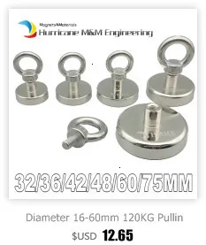 Магнитный Крючок для кухни диаметром 25, 32, 36, 42 мм, магнитные горшки с крюком 360 градусов, 40 кг, сильный подъемный магнит, неодимовые магниты