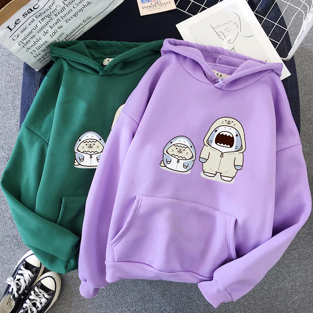 

Women Hoody Female Itself Streetwear Sudaderas Winter Womens Hoodie Harajuku Kawaii Graphics Print Sweatshirt Drawstring Hoodies