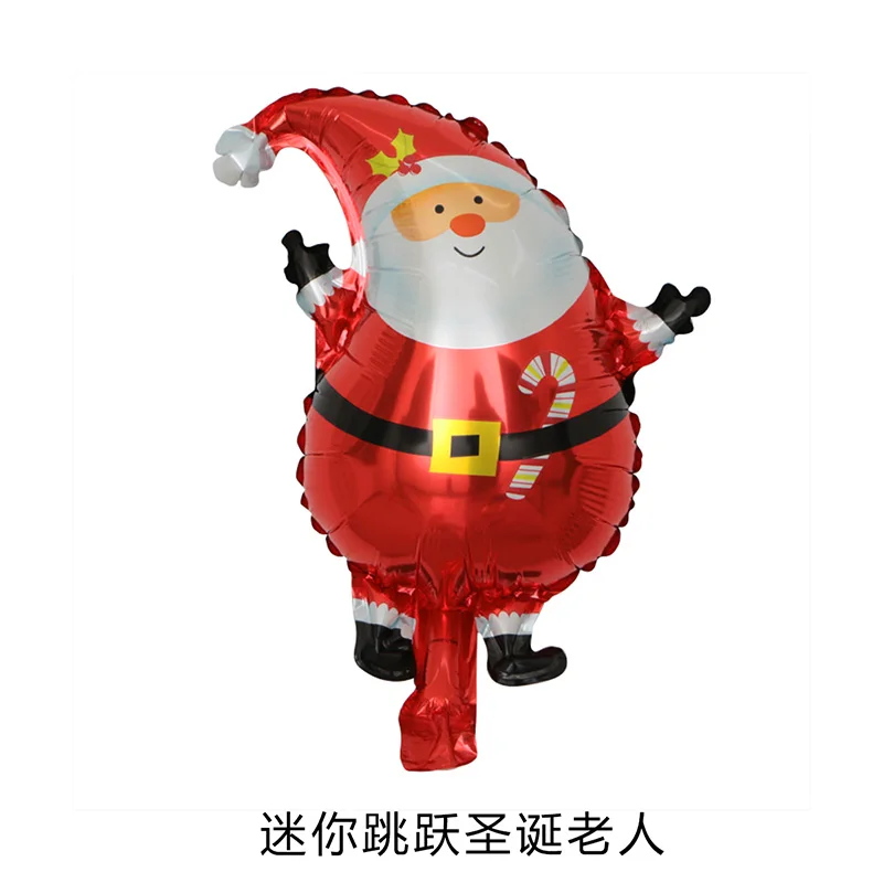 10 шт./компл. Мини Размер Испания счастливый Рождество фольги шары Снеговик Санта