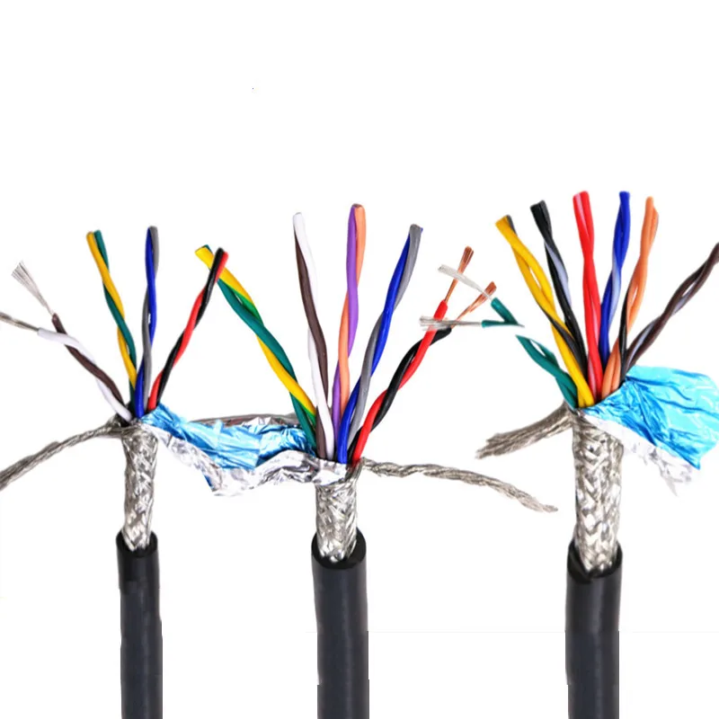 

5M 20AWG 22AWG 10 core 12 core 14 core 16 core meter 485 communication signal wire RVSP pure copper twisted pair shielded wire