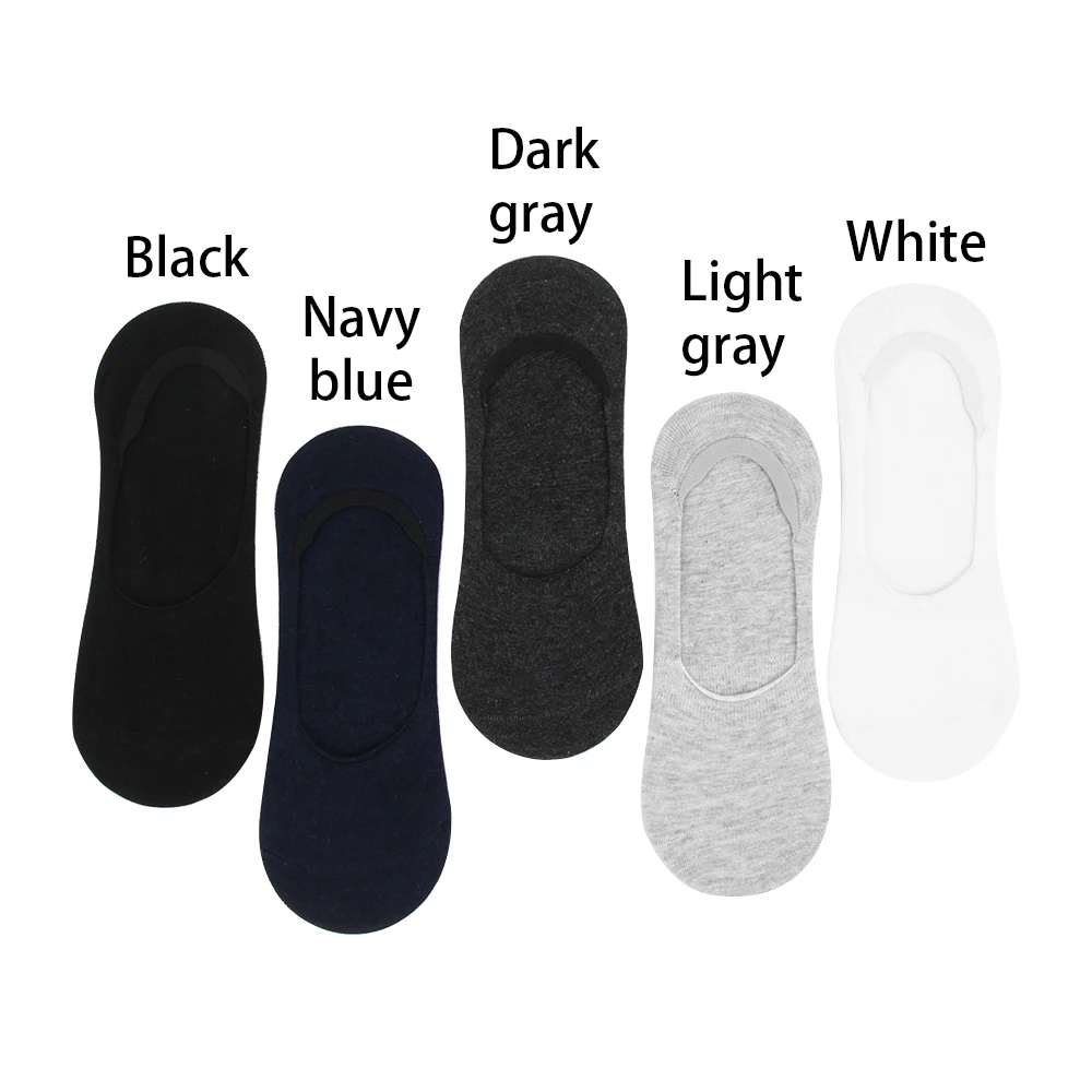 1 пара летних Для мужчин невидимые носки башмачки Нескользящие твердого силикона