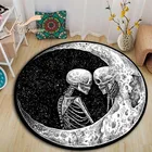 Носки с рисунком Луны и череп Винтаж ковер круглый коврик для ванной коврик черный коврик Дома Декоративные Коврики для кухни ковры для гостиная