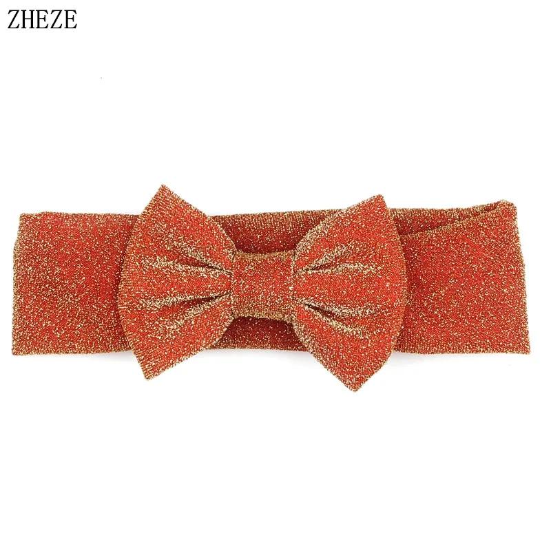 Новинка эластичная повязка на голову для девочек блестящая 4 дюйма украшение