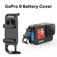 ulanzi g9 6 metal multifunction battery cover for gopro hero black 9 with 14 screw cold shoe mount fill light microphone
