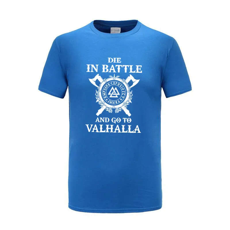 Мужские футболки для ТВ-шоу Die In Battle And Go To Valhalla популярная летняя футболка Vikings 2021