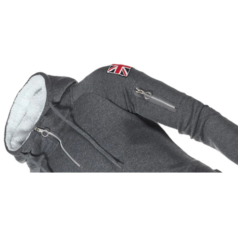 

Zipper Hooded Sweatshirt Men 2021 Spring Casual Flag Print Pullover Hoodies Sweatshirts Male Patchwork Streetswear Tracksuit 3XL