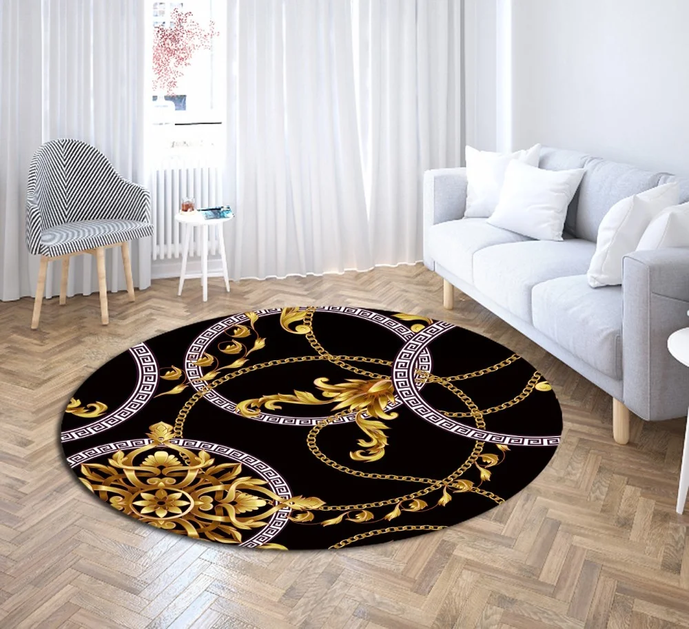 

Роскошный круглый ковер, домашний декор, современный декор, винтажные коврики, кофейная комната, спальня, гостиная, коврики на заказ, коврик...