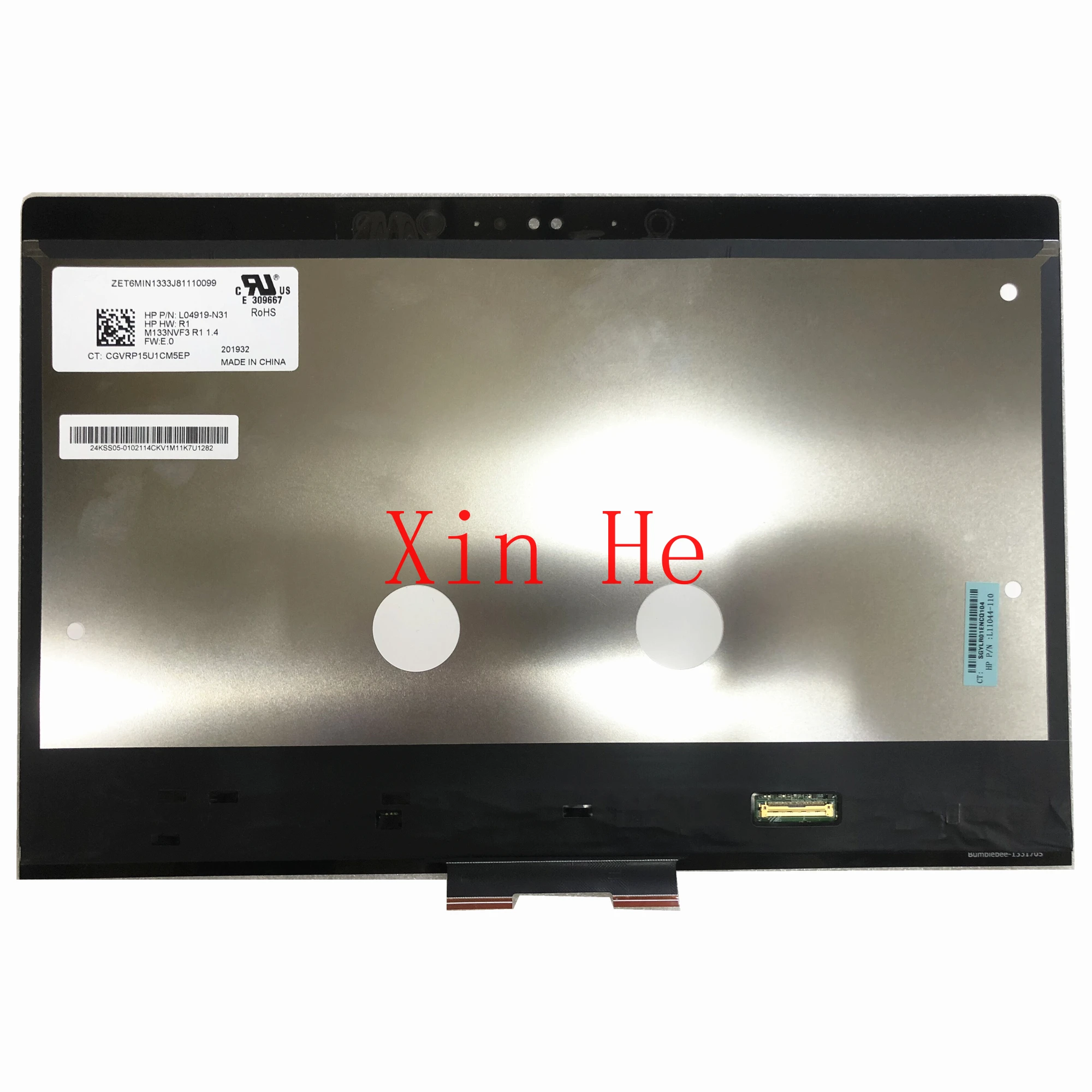 

M133NVF3 R1 13.3" inch Laptop LCD LED Touch Screen Digitizer Assembly For HP EliteBook x360 1030 G3 1920*1080 P/N: L04919-N31