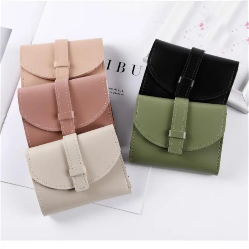 

Модный женский маленький короткий кошелек из искусственной кожи однотонная короткая сумка для карт кошелек клатч стандартные кошельки из ...