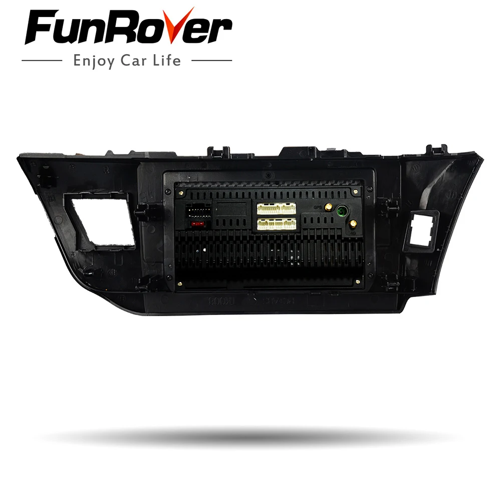 Funrover 2.5D+ ips 2 din Автомобильный Радио мультимедийный плеер Android 9,0 для Toyota Corolla 2013- dvd НАВИГАЦИЯ gps autovedio RDS BT