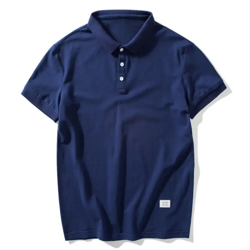 

2019 New LS147 Polos Shirt Men Summer Hot Sale Casual Outwear Solid Short Sleeve Shirt Male Breathable Mens Tee Shirt