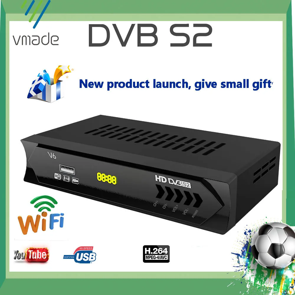 цифровая тв приставка Новейший DVB S2 спутниковый ТВ Декодер Full HD приемник H.264