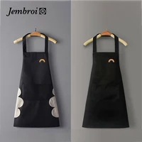 cute cartoon rainbow custom apron for men woman korean kitchen supplies baking coffee shop accessories barber black apron dress